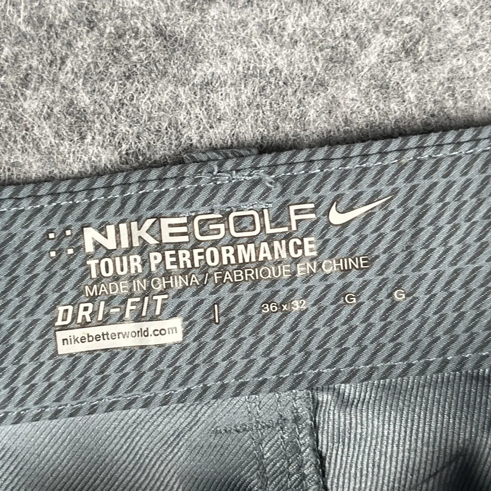 Nike Golf Tour Performance Pants Mens 36x32 Gray Dri-Fit‎ Stretch Lightweight